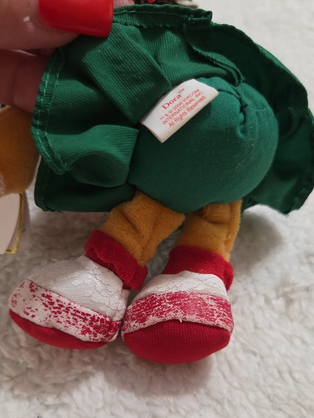 NWT TY BEANIE BABIES 8IN CHRISTMAS  DORA THE EXPLORER STUFFED PLUSH TOY